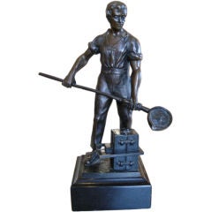 Bronze Sculpture of a Metalworker by Echte Bronze