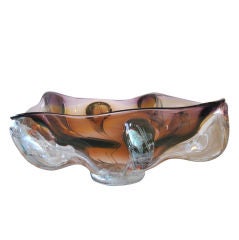 Large Art Glass Bowl Sculpture