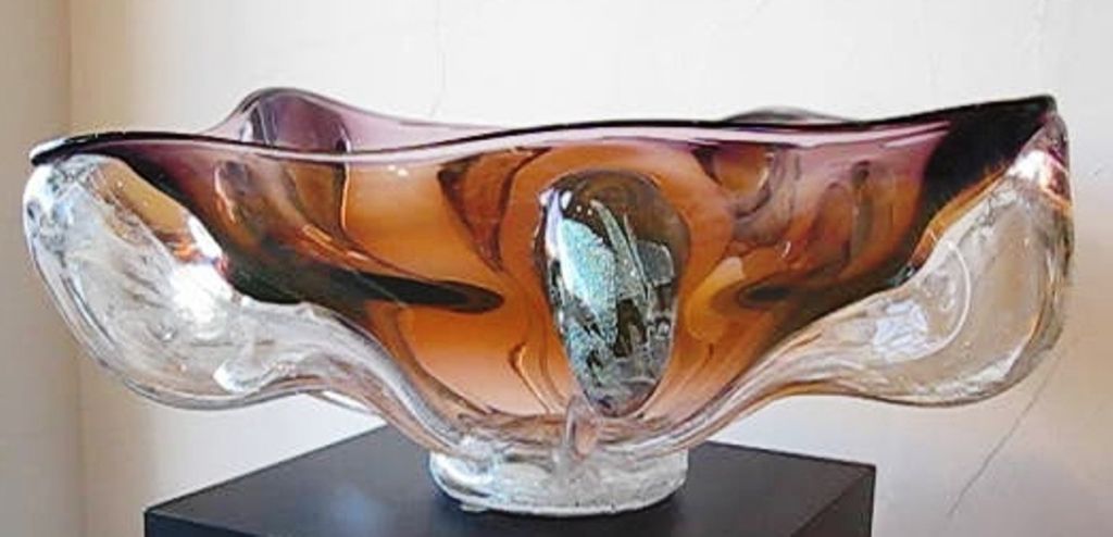 Large Art Glass Bowl Sculpture 2