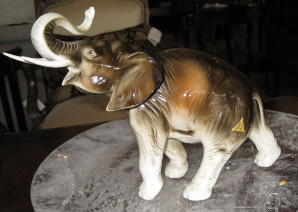 Royal Dux Bohemia Porcelain Elephant For Sale 3