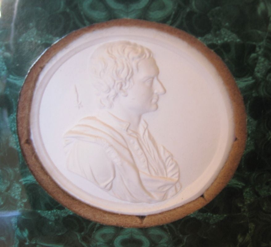 Pair of 19th Century Framed Bisque Portrait Plaques