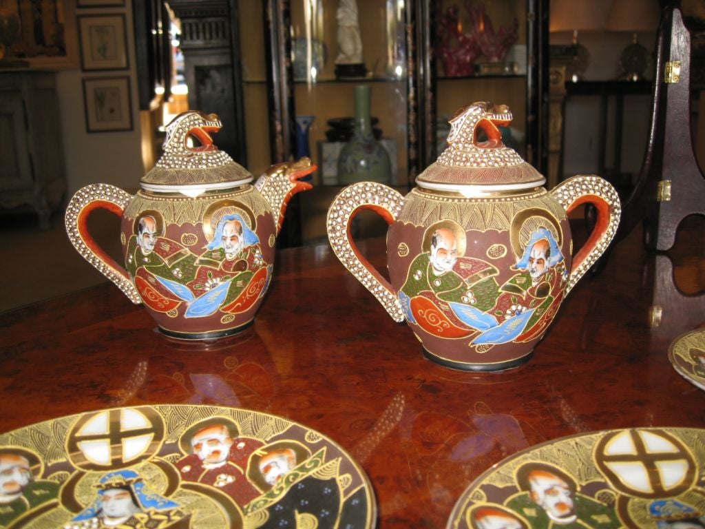 vintage hand painted nippon tea set
