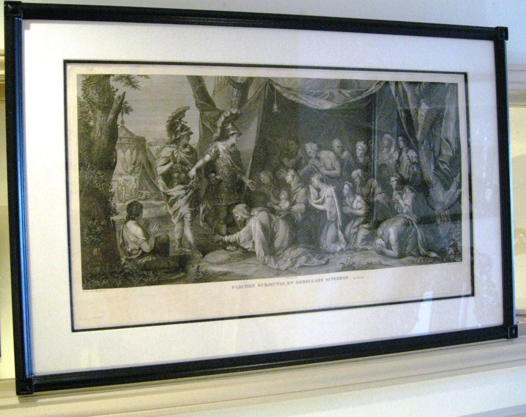 Italian 19th Century Engraving of a Neoclassical Scene
