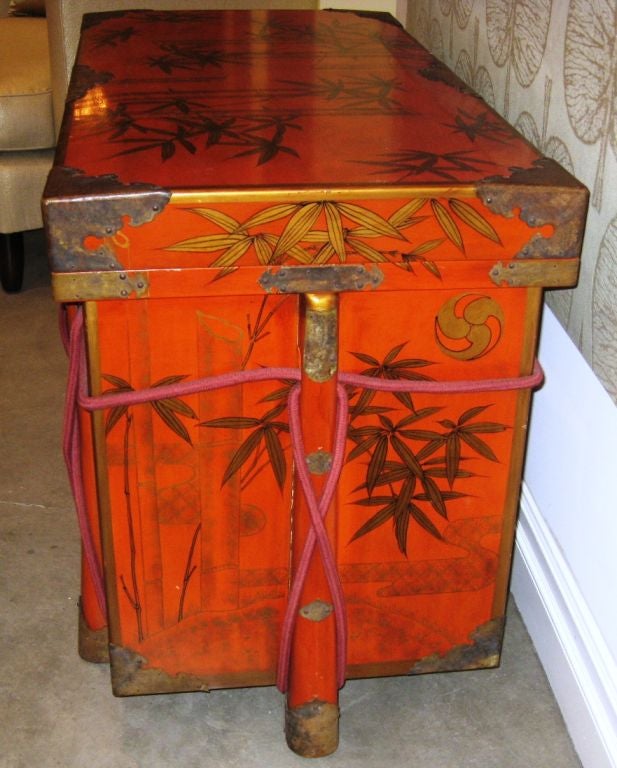 Circa 1930's Japanese Garment Box with Rope Garniture