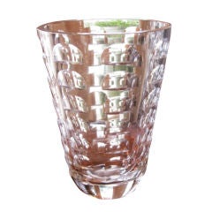 Mid-Century Orrefors Cut Glass Vase