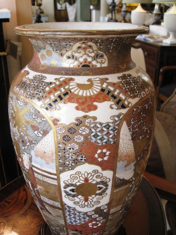 19th Century Japanese Satsuma Vase For Sale