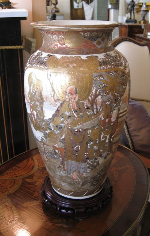 Japanese Satsuma Vase For Sale 1
