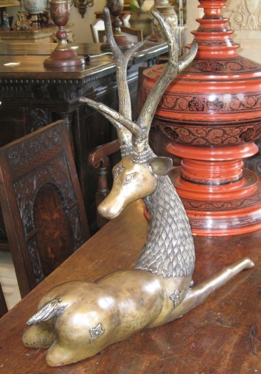 Bronze Deer Sculpture from Thailand For Sale 4
