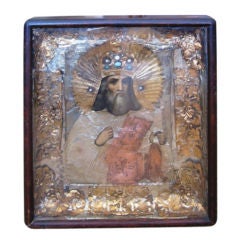 19th Century Russian Icon of Christ