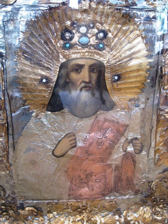 19th Century Russian Icon of Christ For Sale 1