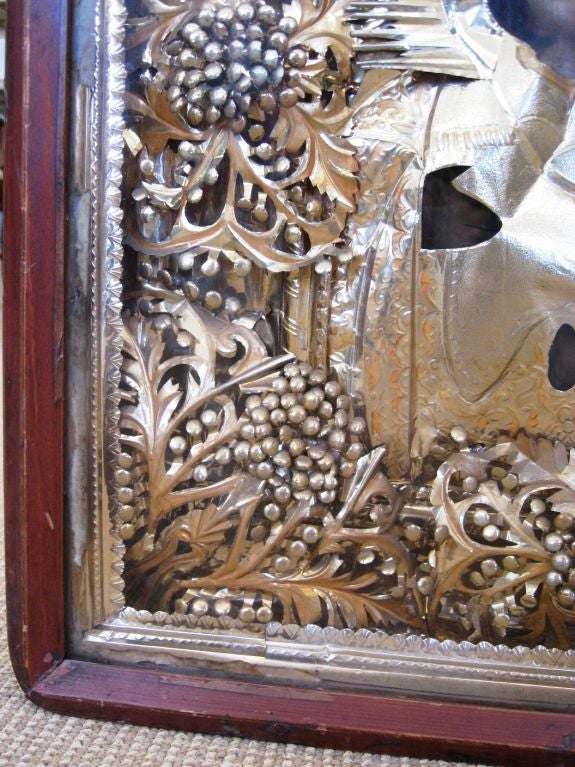 19th Century Russian Icon of the Mother of God of Tenderness For Sale 3