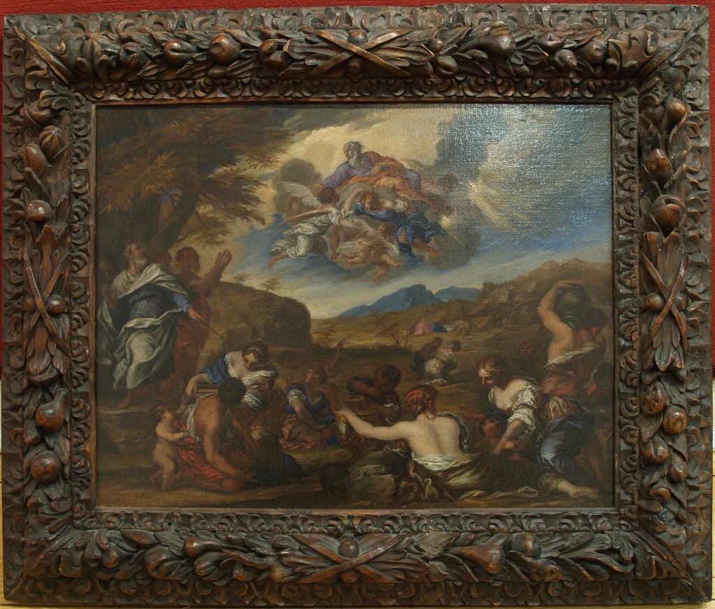 Two scenes from the Bible:<br />
<br />
Moses Striking the Rock and the Gathering of the Mana