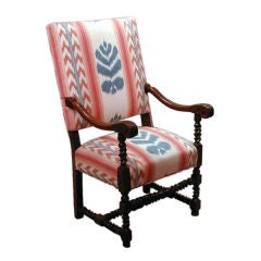 A Louis XIII walnut armchair
