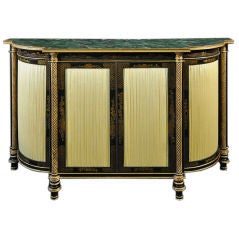 Regency Black and Gilt Japanned Side Cabinet