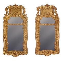 An Important Pair Of George II Giltwood Mirrors