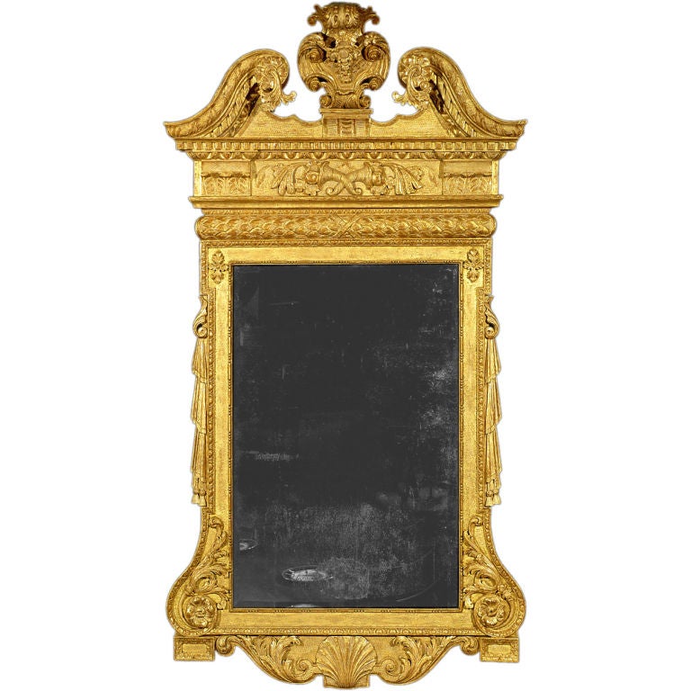 George II Gilt Gesso Mirror For Sale