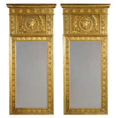 A Pair of Irish George IV Giltwood Pier Mirrors