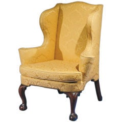 A George I Walnut Wing Chair