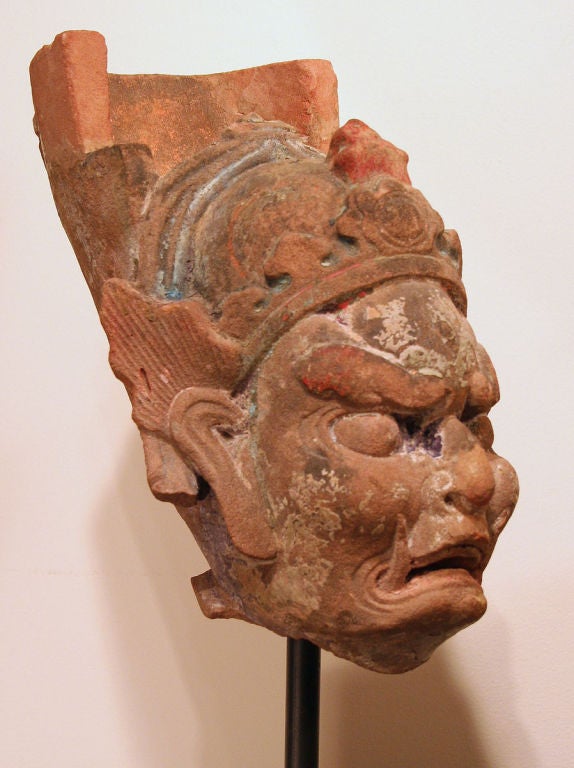 Sung Dynasty Head of a Protector Deity