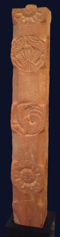 Railing Upright with Alligator Motif