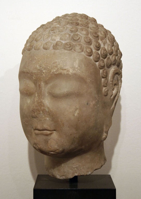 Folk Art Northern Qi Buddha Head For Sale