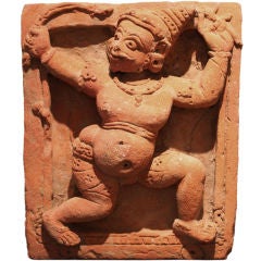 Antique Tile of a Gana or Dwarf