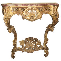 19th Century French Regence Giltwood Wall Console
