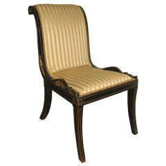 Ebonized Neoclassic Side Chair
