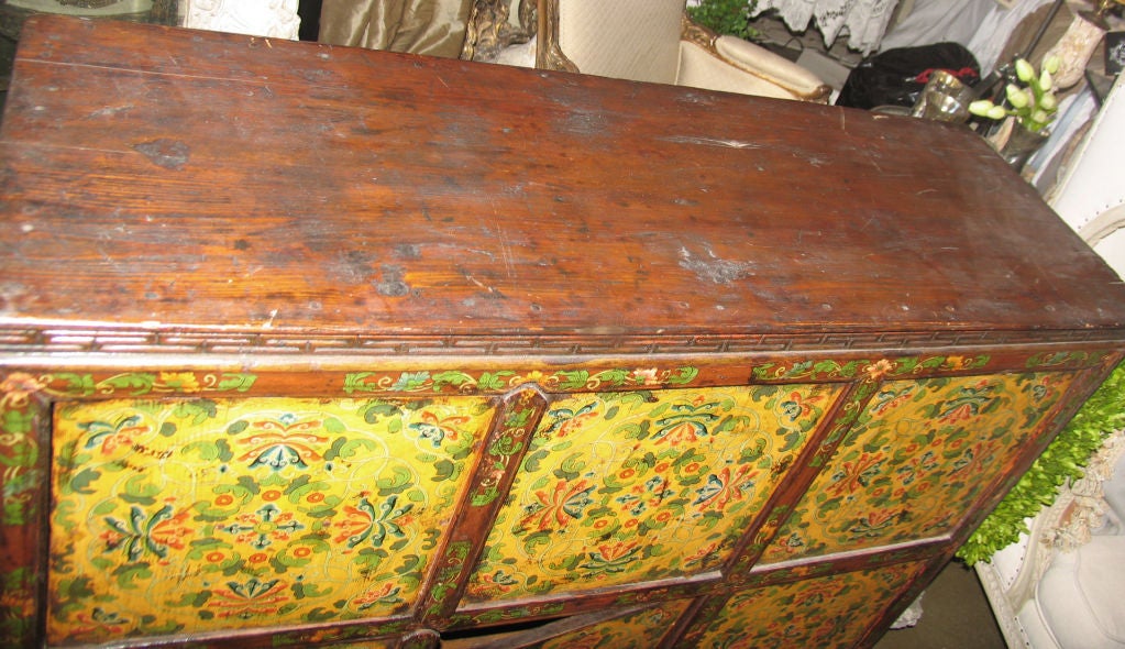 Antique Painted Tibetan Chest/Cabinet 1