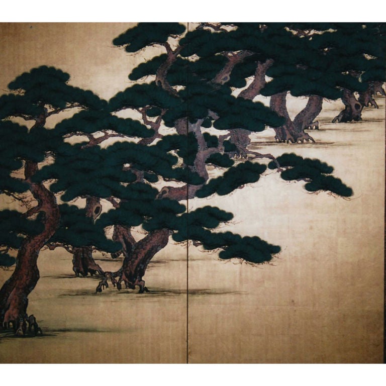 Japanese Screen: Painting of Hammatsu