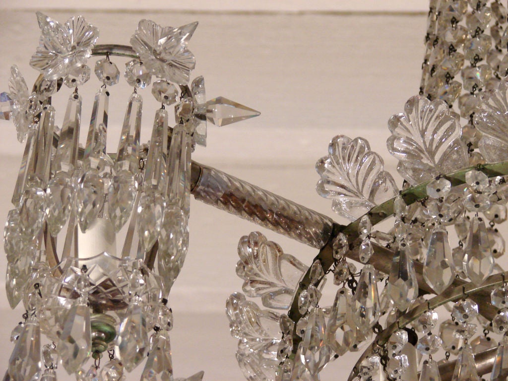 English Impressive Crystal Regency Style Chandelier