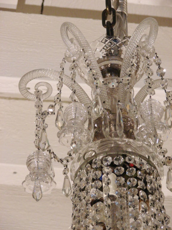 19th Century Impressive Crystal Regency Style Chandelier