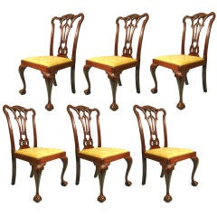 Set of 6 Chippendale Style Chairs