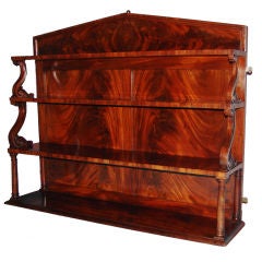 Late Regency Mahogany Hanging Shelf