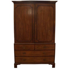 George III  Mahogany Linen Press