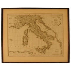 Map of Italy by Charles Francois Delamarche