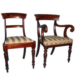 Harlequin Set of 8 William IV Mahogany  Chairs