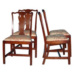 Antique Four English mahogany sidechairs