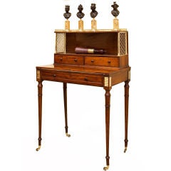 Rosewood and Brass Chiffonier Desk