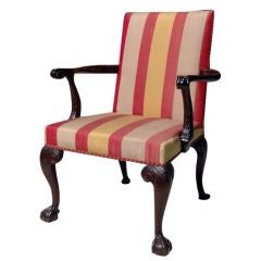 George II Mahogany Open Armchair