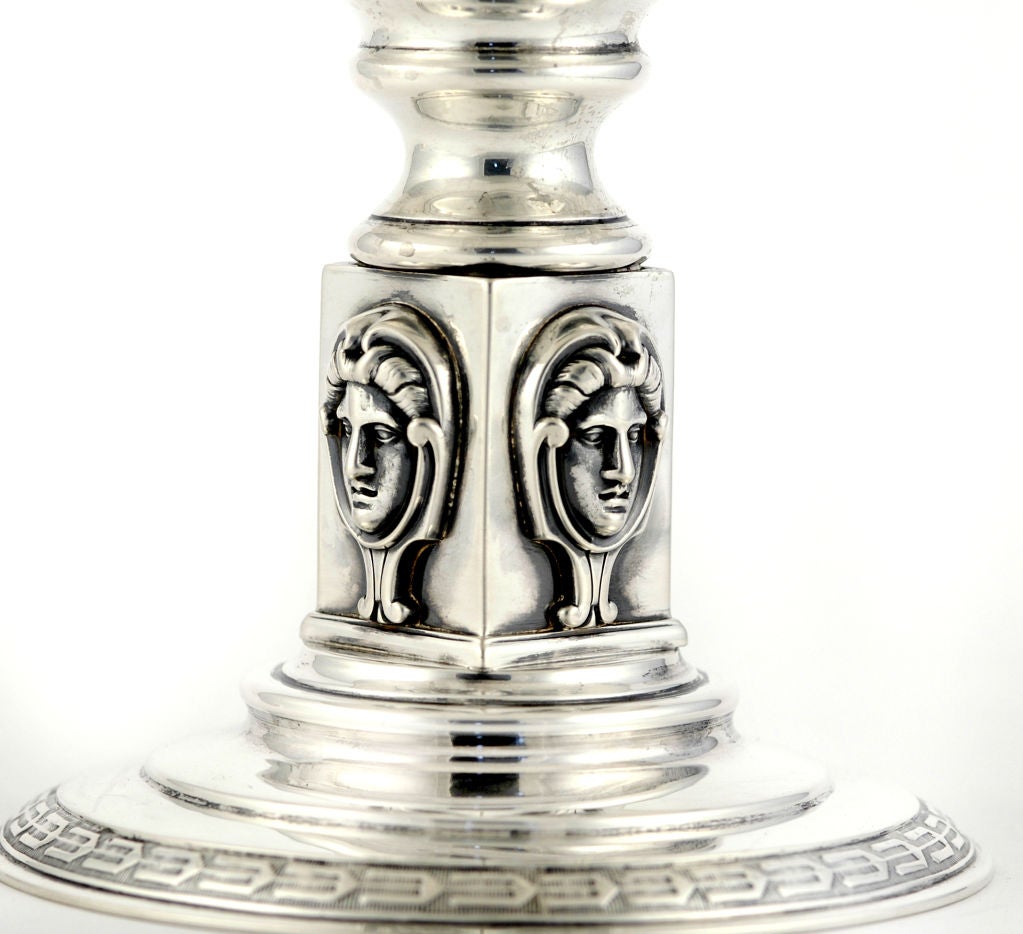 William Gale Sterling Silver Tazza Figural Female, 1856 In Excellent Condition In New York, NY