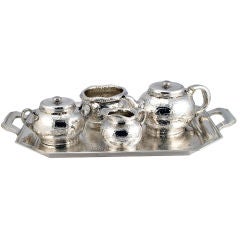Aesthetic Hand Hammered Tiffany Sterling Silver Set