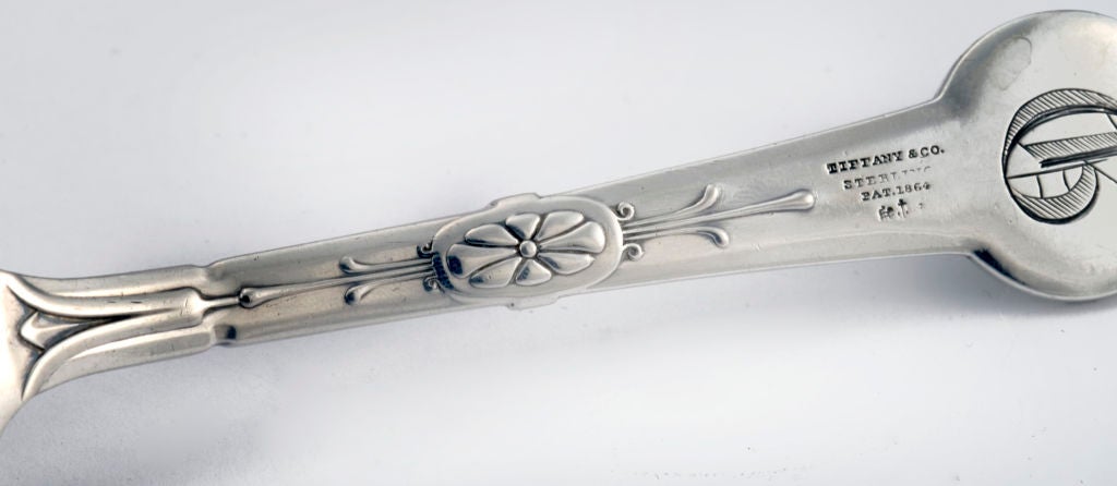 19th Century Tiffany Medallion Gorham Sterling Silver Meat Fork 1870