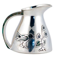 Los Castillo Abalone Silverplate Pitcher 1965 11