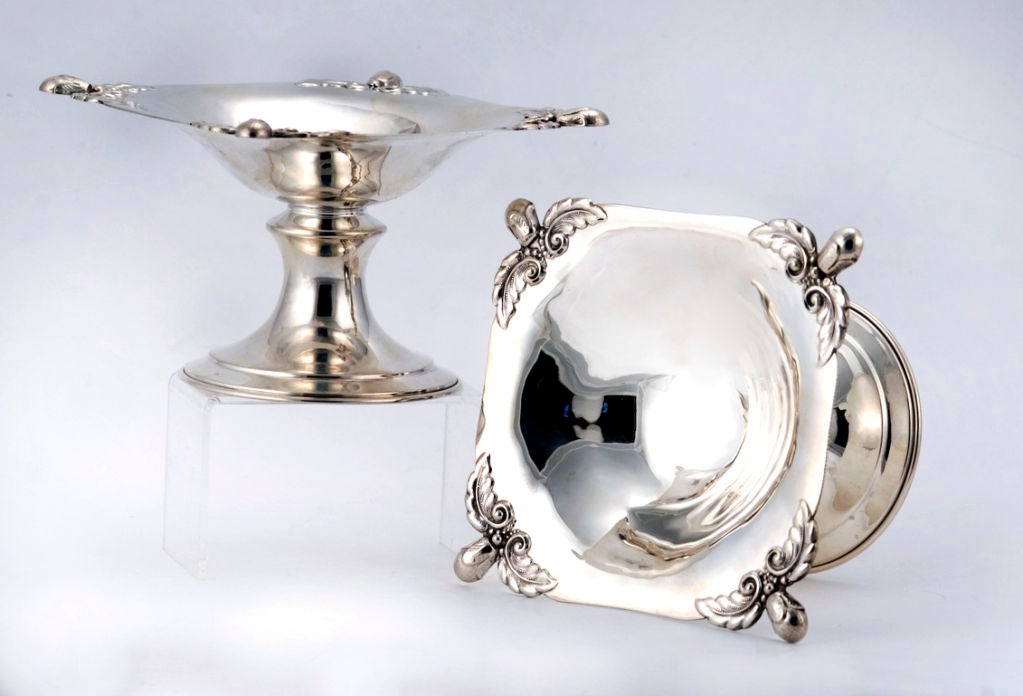 Carl Poul Petersen Sterling Silver Tazzas A Pair 1955