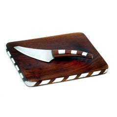 Spratling Sterling Silver Rosewood Cheese Board Knife