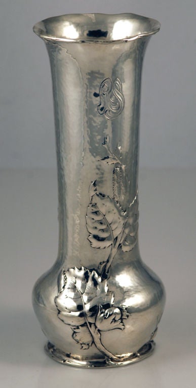 Gorham of Providence One of a Kind Prototype Sterling Silver Vase 1908