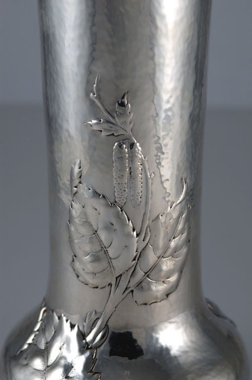 Gorham of Providence One of a Kind Prototype Sterling Silver Vase 1908 In Excellent Condition For Sale In New York, NY