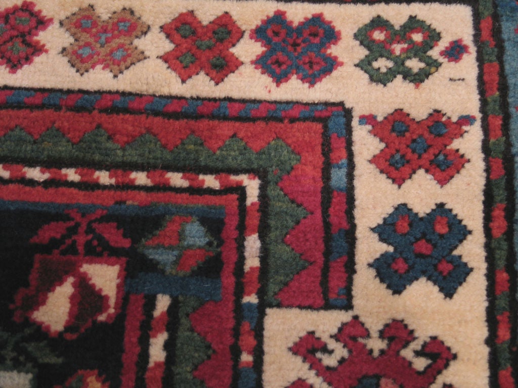 Wool Antique Gendje/Kazak Rug For Sale