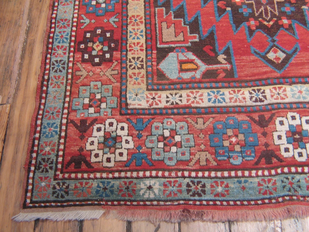 Armenian Antique Karabagh Runner Rug For Sale
